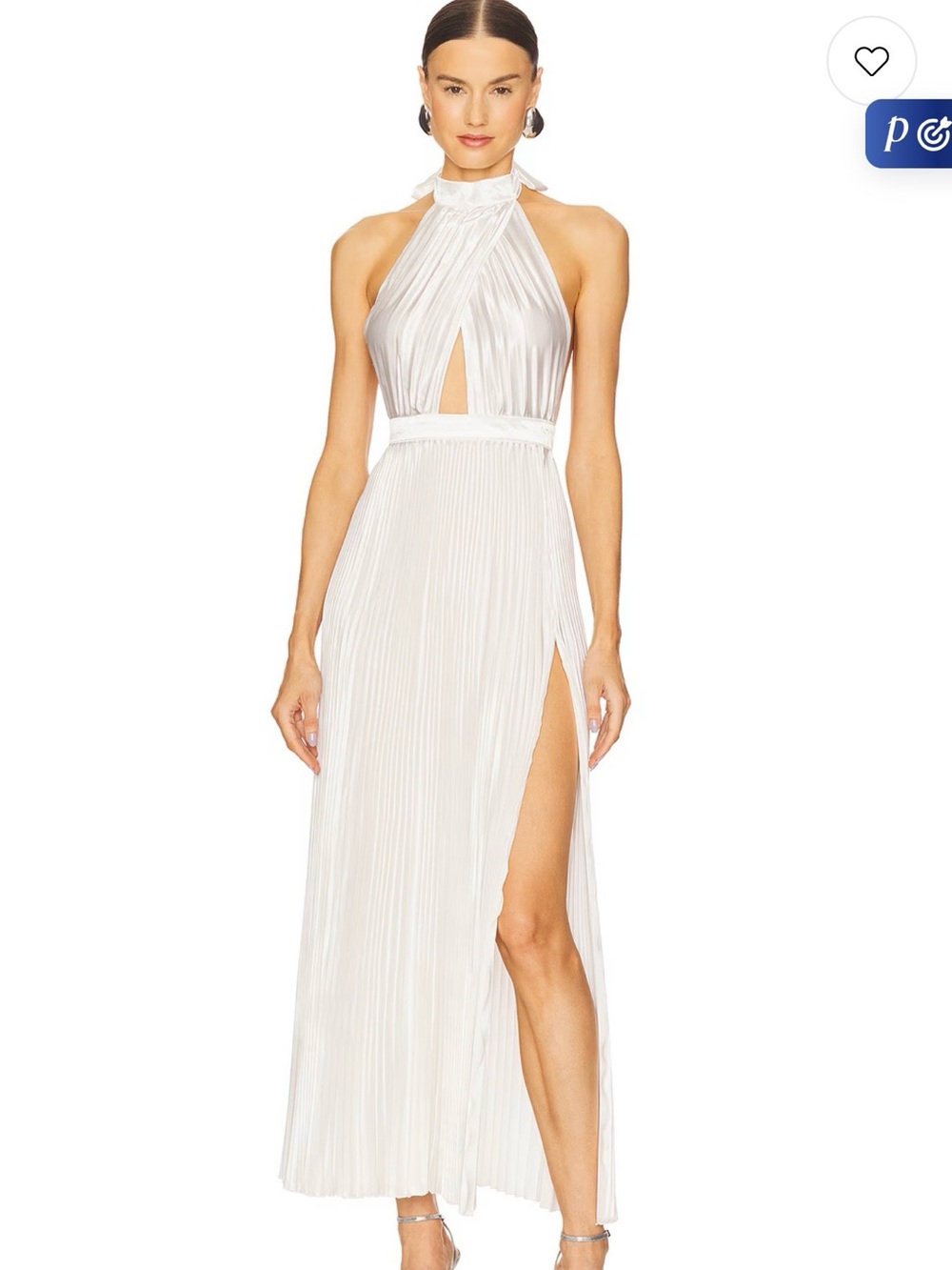 L’IDEE Renaissance Split Gown in Blanc